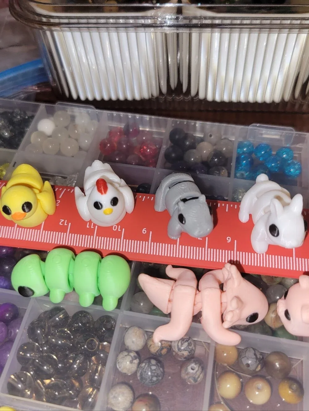 Small 3D-Printed Yellow Lion W/ Brown Mane Fidget Toy, Bundle Add-On Only